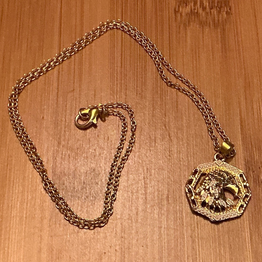 Unique Eagle Necklace pendants with chain, 22”.  Brand New!
